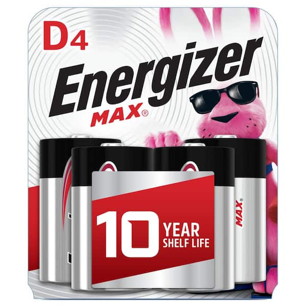 Energizer Max Alkaline D Batteries 4-Pack