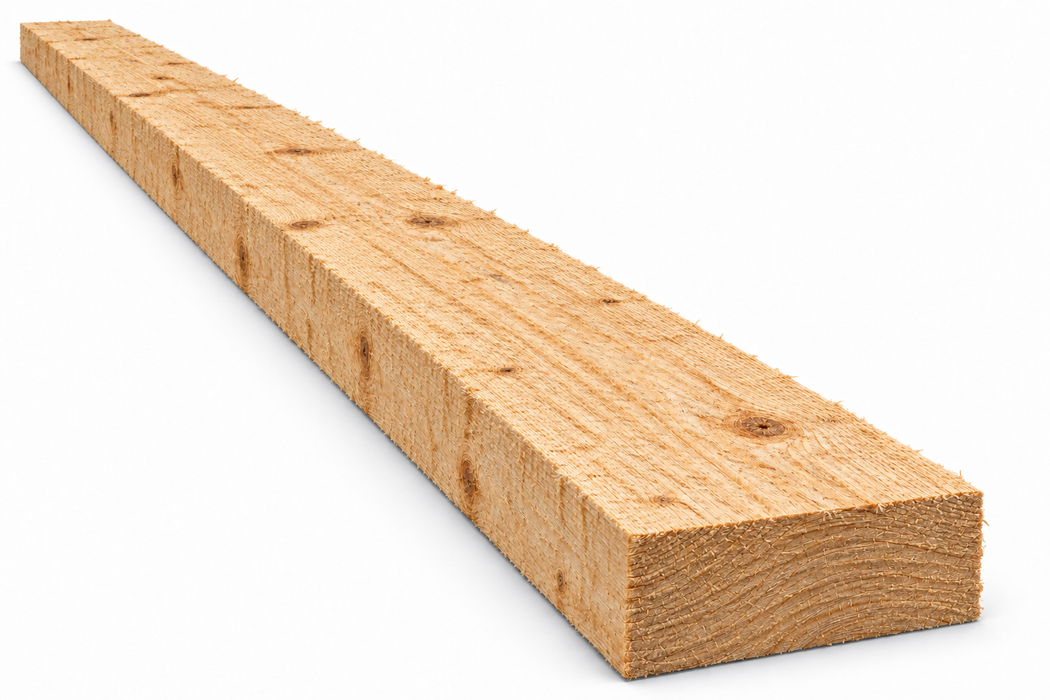 6" x 12" #1 & Better Fir Green Rough Dimensional Lumber, 20'