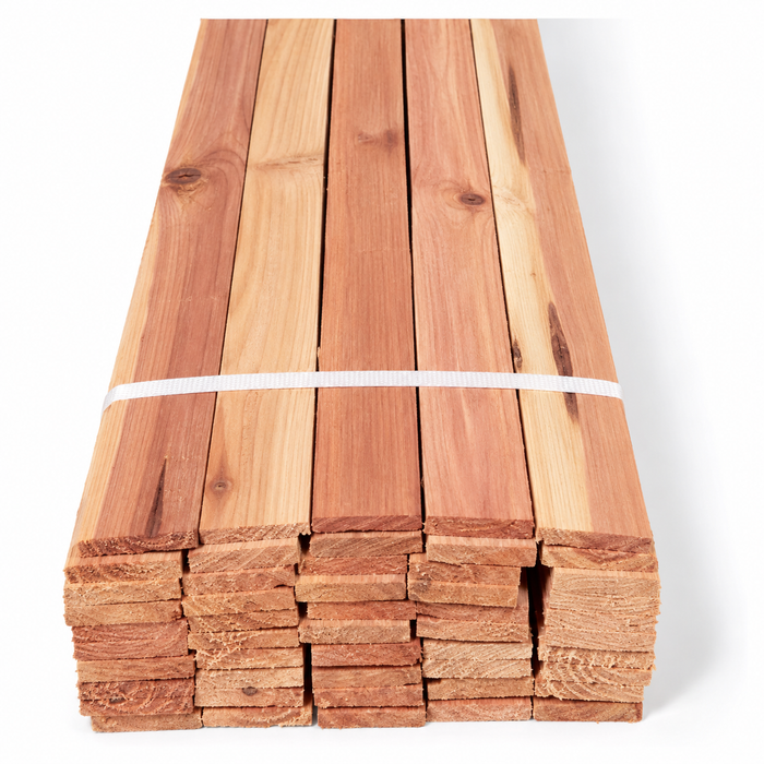 5/16" x 1-1/2" Clear Western Red Cedar Lath, 4 ft (50 per Bundle)