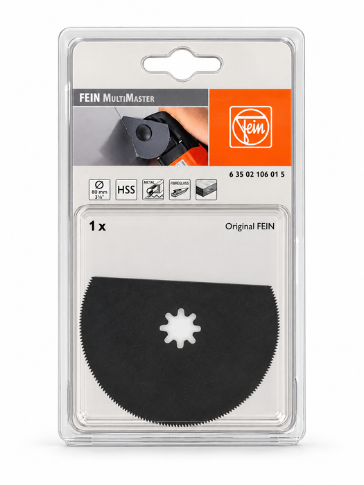 FEIN HSS Segment Saw Blade, 80 mm, 63502106015