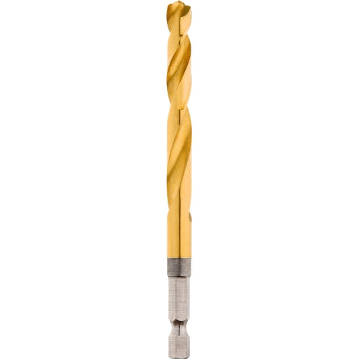 Milwaukee SHOCKWAVE RED HELIX titanium drill bit with 1/4 in. hex shank, 21/64 in.