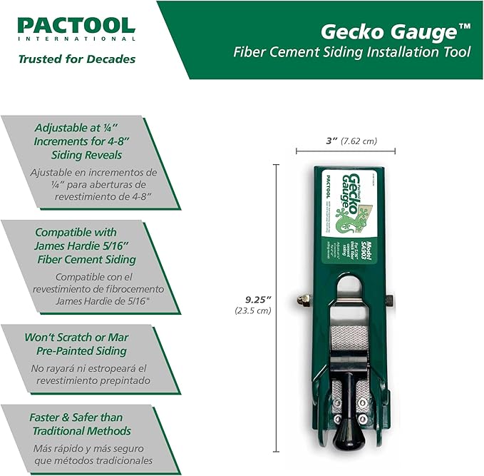 PacTool - 5-8" Gecko Gauge Siding Gauges - SA903