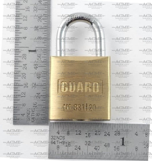 Guard 831 solid brass padlock, 3/4 in. body