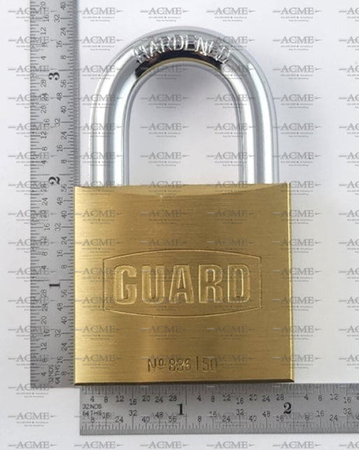 Guard 836 solid brass padlock, 2 in. body