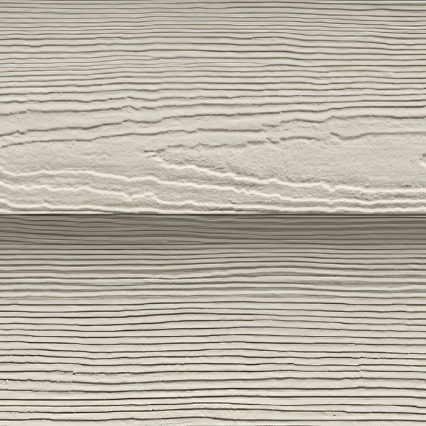 James Hardie HardiePlank Cedarmill texture swatch, primed for paint