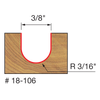 3/16" Radius Round Nose Bit