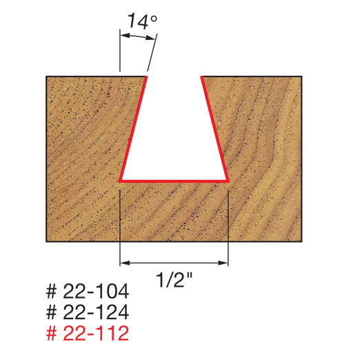 1/2" (Dia.) Dovetail Bit