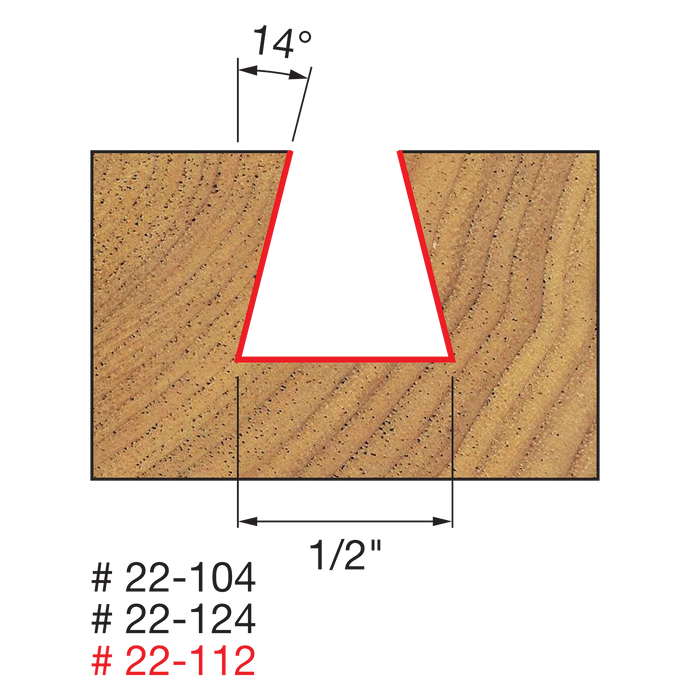 1/2" (Dia.) Dovetail Bit