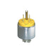 Leviton 515PA 15 Amp 125 Volt NEMA 5-15P Armored Grounding Plug, Yellow
