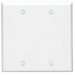 Leviton 88025 white 2-gang blank wallplate