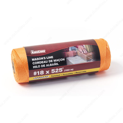 King Cord - #18 x 525' Orange Twisted Mason's Line - 344071BG