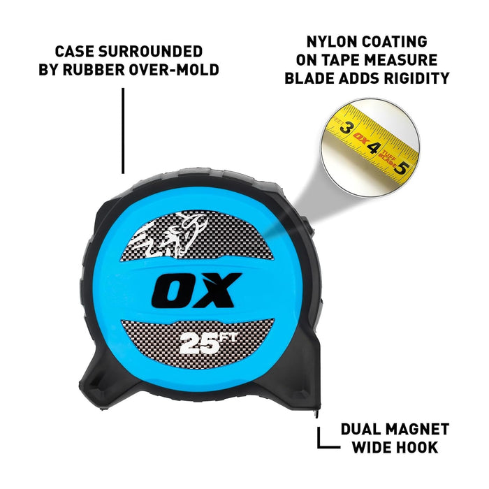 OX Pro - 25' Tape Measure 1-1/4" Wide - 04X04562