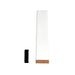 Alexandria Moulding 3/8" x 1-1/4" primed finger joint pine door stop, 14 ft, with profile end view