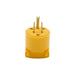 Yellow vinyl 3-wire 15A male cord end plug