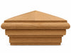 4x4 western red cedar pyramid post cap PC44PYR with roll moulding and stepped base
