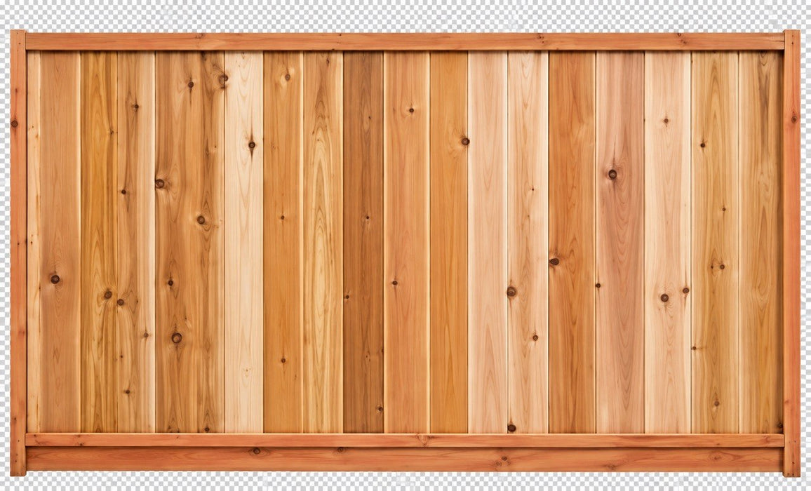 Solid #1 Cedar Fence Panel 6' x 8' (2x4 Frame)