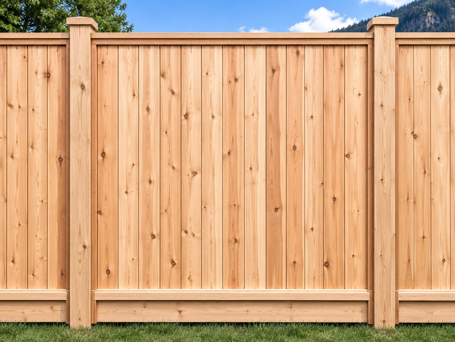 Solid #1 Cedar Fence Panel 6' x 8' (2x4 Frame)