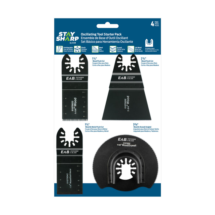 Exchange-A-Blade Stay Sharp Assorted Flush Cut (Wood & Metal) HCS (4 Pc Multipack) Oscillating Accessory item 2070212