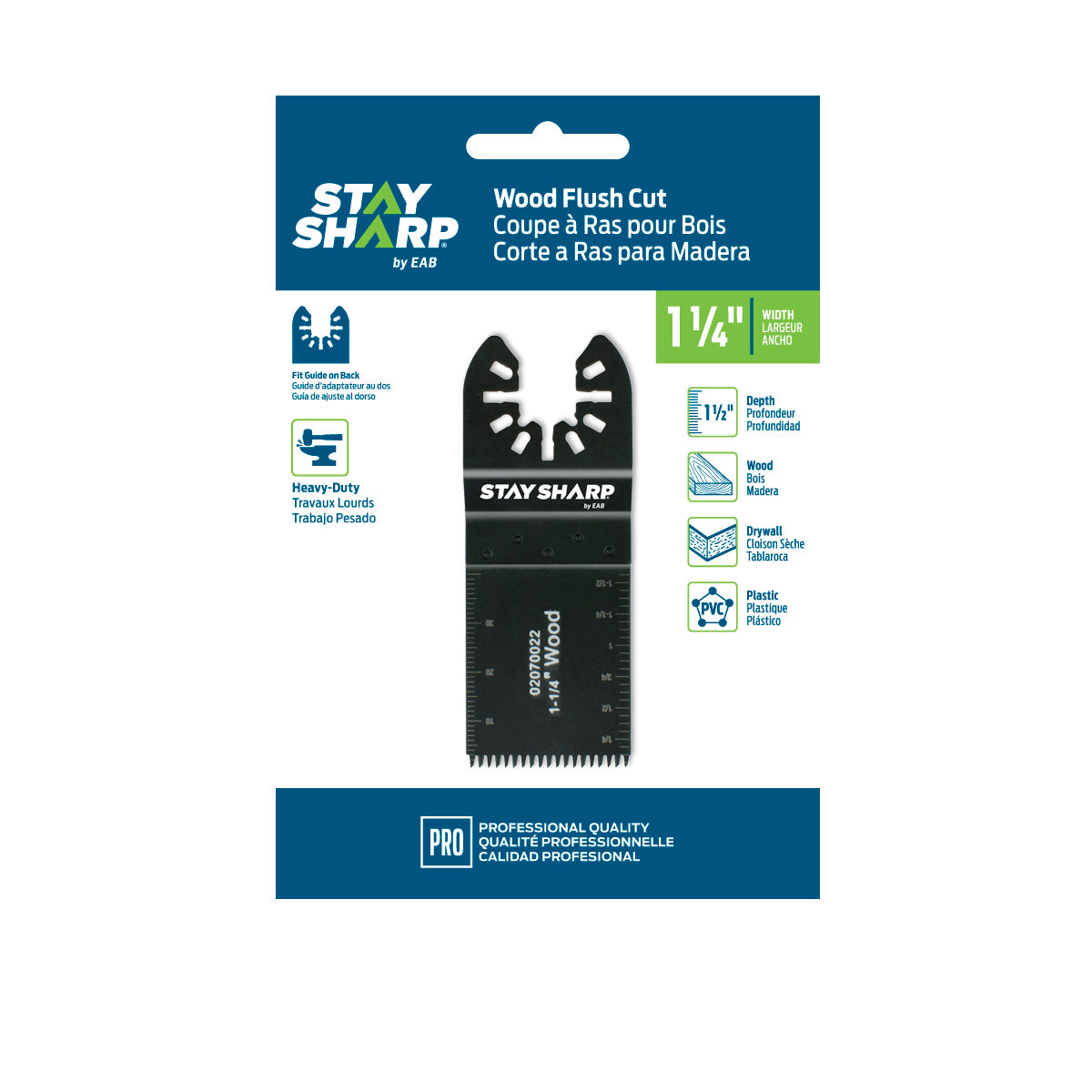 Exchange-A-Blade Stay Sharp 1 1/4 in. HCS Flush Cut (Wood) Professional Oscillating Accessory item 2070022