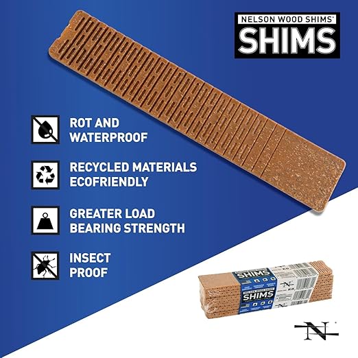 Nelson Wood Shims - 8" Composite Shim (12 Pack) - LL-101