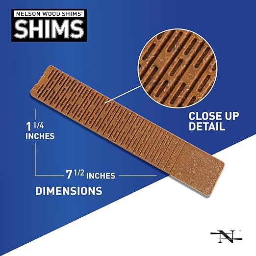 Nelson Wood Shims - 8" Composite Shim (12 Pack) - LL-101