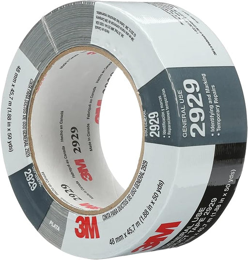 2" x 50 yd Silver Duct Tape - 2929 3M
