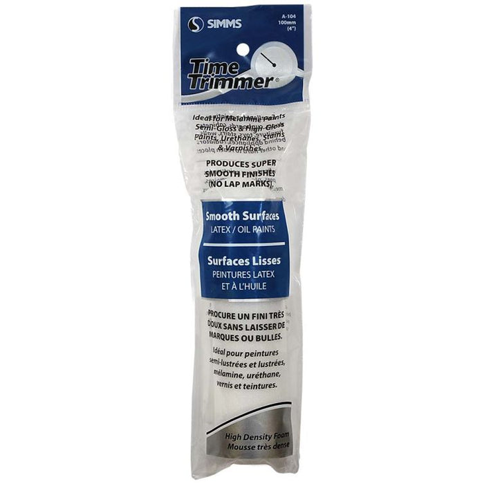 Simms Time Trimmer 4 in. super fine foam mini roller with frame, foam version shown