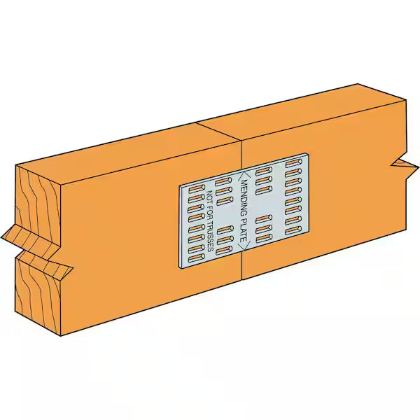 Simpson Strong-Tie MP 2" x 4" 20-Gauge Mending Plate Installed