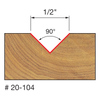 Freud 1/2" (Dia.) 90° V Grooving Router Bit