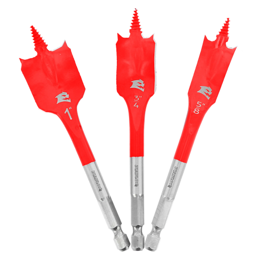 3 pc Spade Bit Set for Wood (3-Piece)