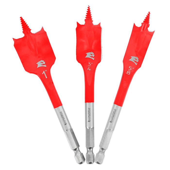 3 pc Spade Bit Set for Wood (3-Piece)