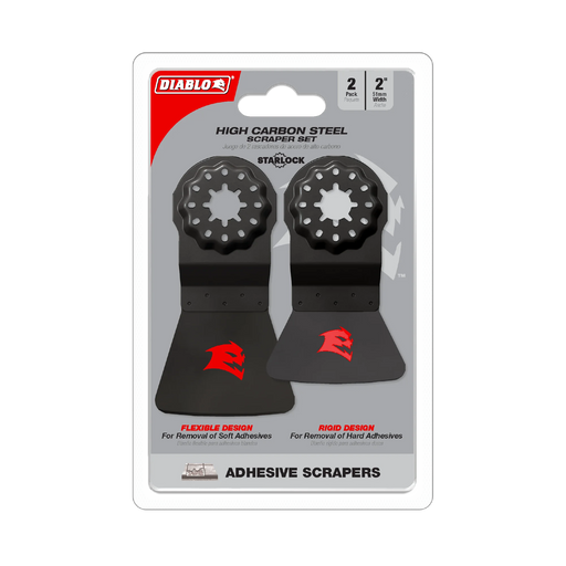 Diablo DOSSCRP2 Starlock High Carbon Steel Oscillating Scraper Set for Adhesive Removal in Packaging