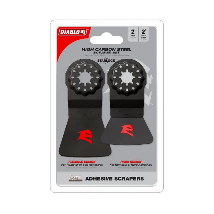 Diablo DOSSCRP2 Starlock High Carbon Steel Oscillating Scraper Set for Adhesive Removal in Packaging