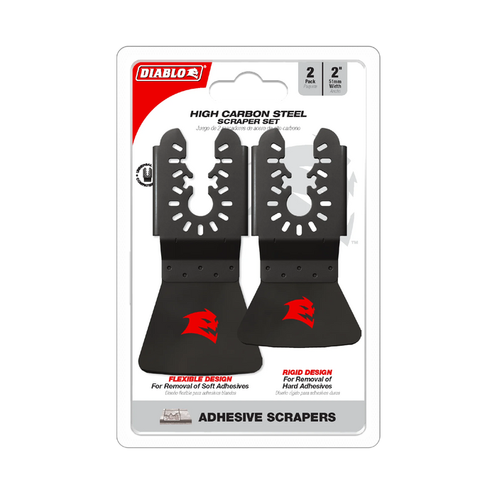 Diablo Starlock & Universal Fit High Carbon Steel Oscillating Scraper Set for Adhesive Removal