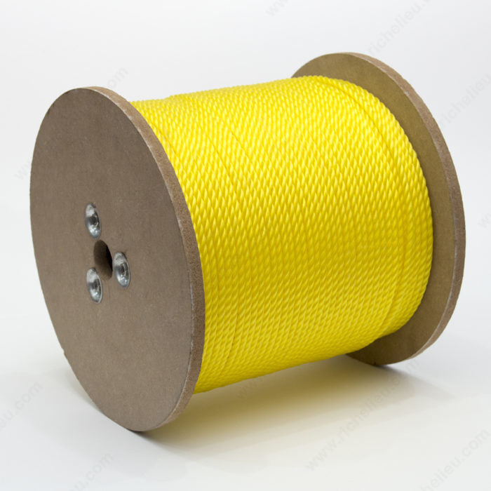 King Cord - Yellow Twisted Polypropylene Rope (Sold Per Foot) - (Select Size)