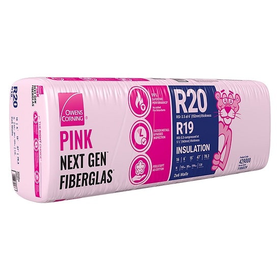 R20 x 15-inch Pink Fiberglass Insulation